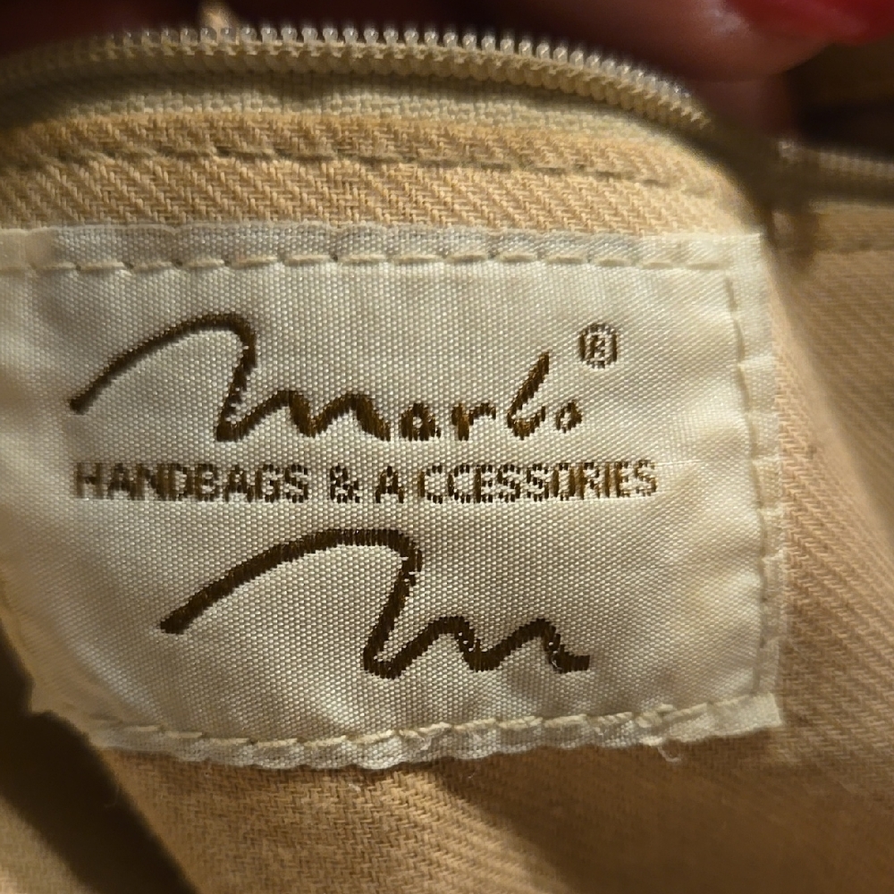 Vintage Elegant Tan and Brown Women's Handbag by Marlo Handbag and Accessories. - Picture 6 of 11